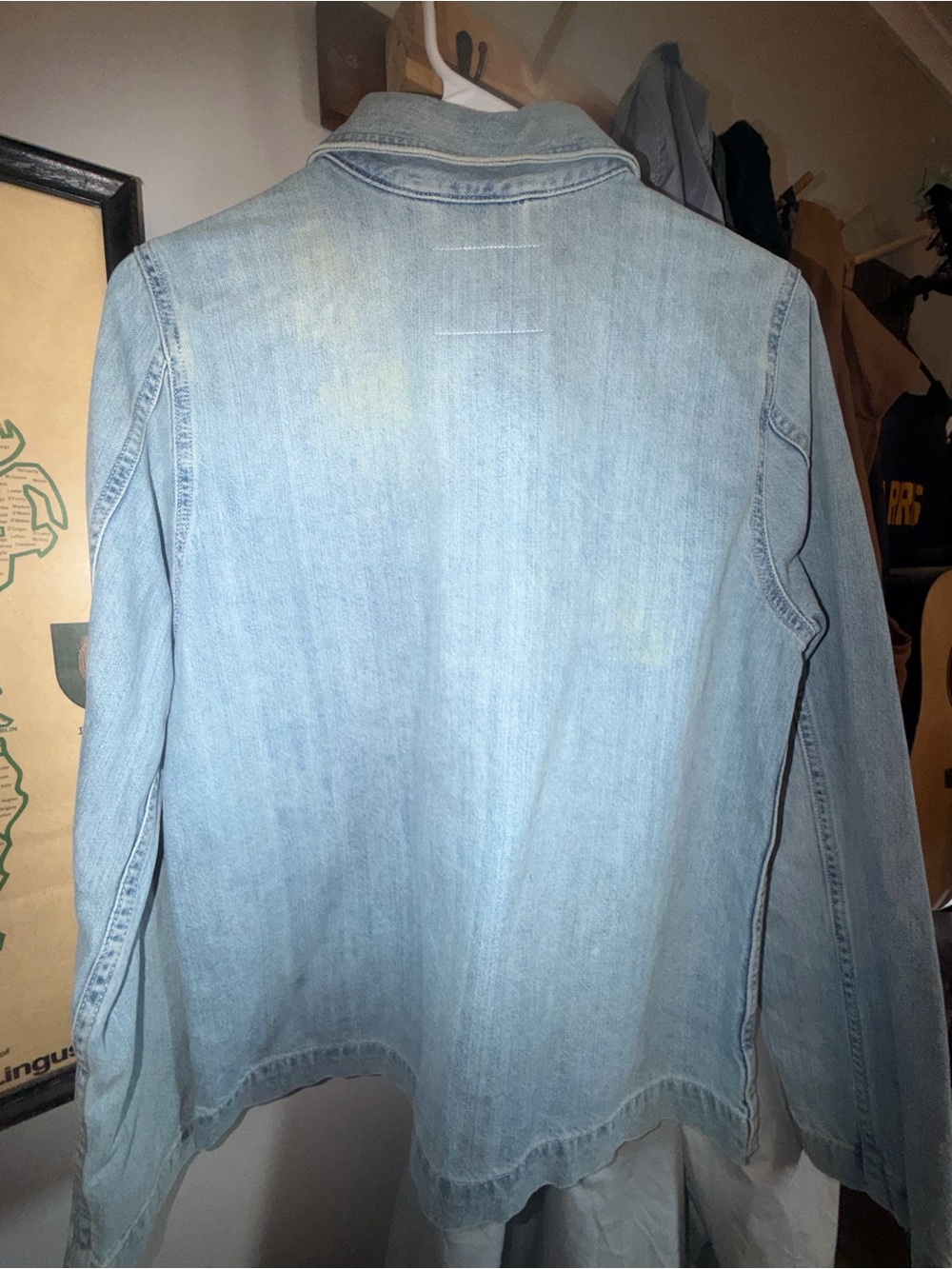 Vintage Levi Light Blue Denim Chore Jacket for Women RARE - Picture 8 of 9